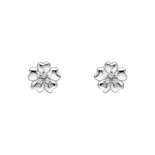 Laura Ashley Riverly Ditsy Classic Pave Flower Stud Earrings