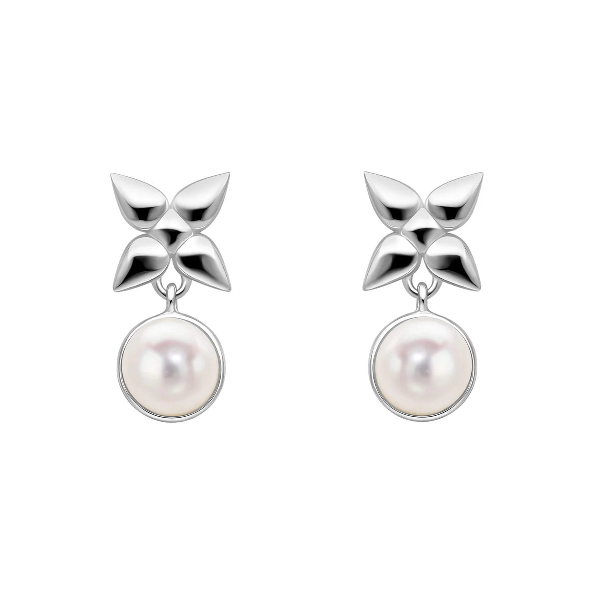 Laura Ashley Hartley Check Pearl Drop Earrings