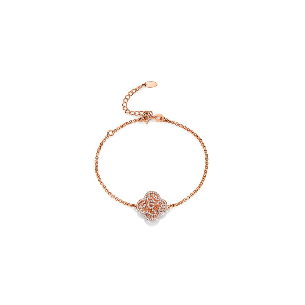 Collinsons Sterling Silver & 9ct Rose Gold Plated Cascade Bracelet
