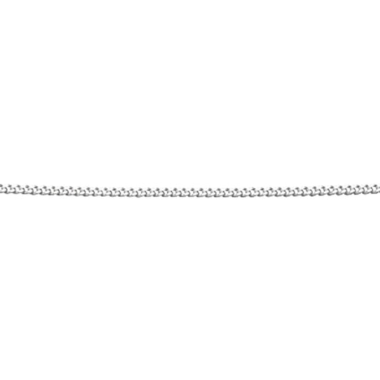 Diamond cut curb chain with extender