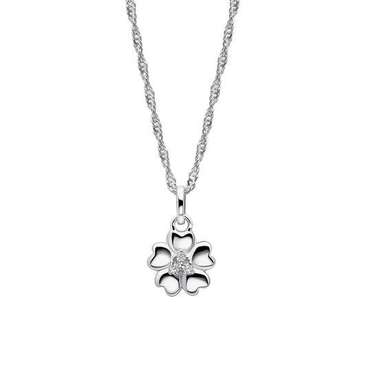 Laura Ashley Riverly Ditsy Classic Pave Flower Necklace