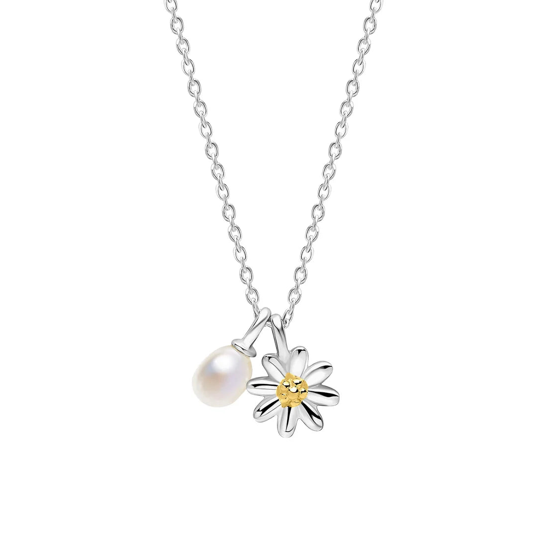Laura Ashley Everingham Meadow Daisy Pendant with Freshwater Pearl