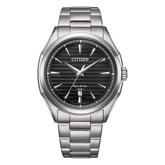 Citizen Watch Sports EcoDrive Bracelet Watch Black Textured Dial AW1750-85E
