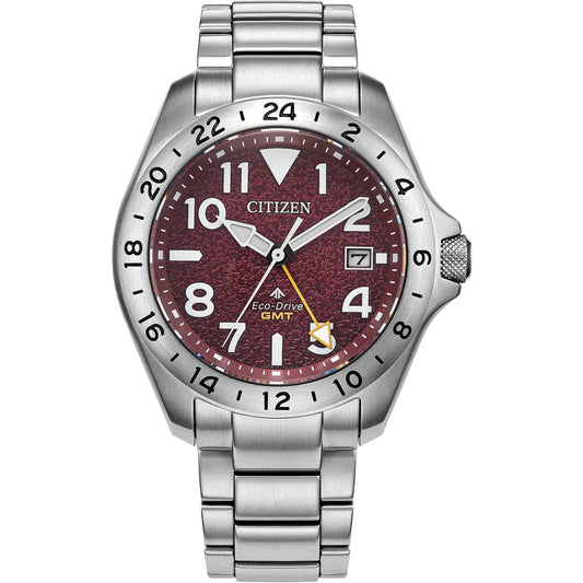 Citizen Watch Promaster Land GMT Deep Red Dial BJ7150-50W