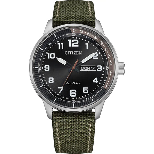 Citizen Watch Green Weekender EcoDrive Watch (Material Strap) BM8590-10E
