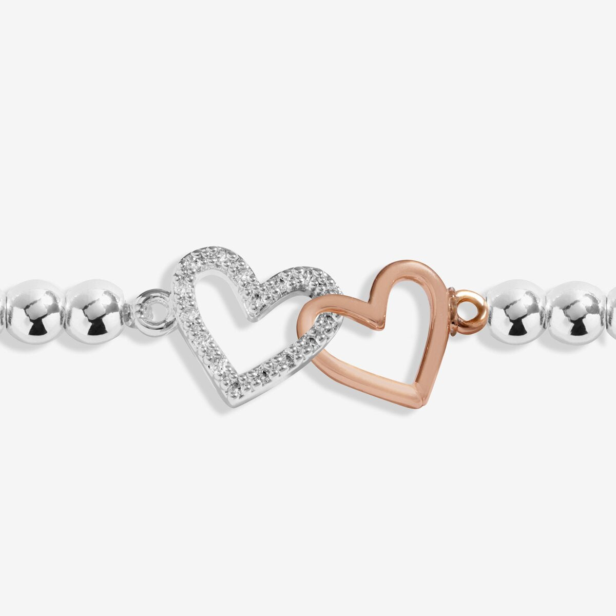 Kids' A Little 'Love You Sister' Bracelet In Silver and Rose Gold Plating c1107
