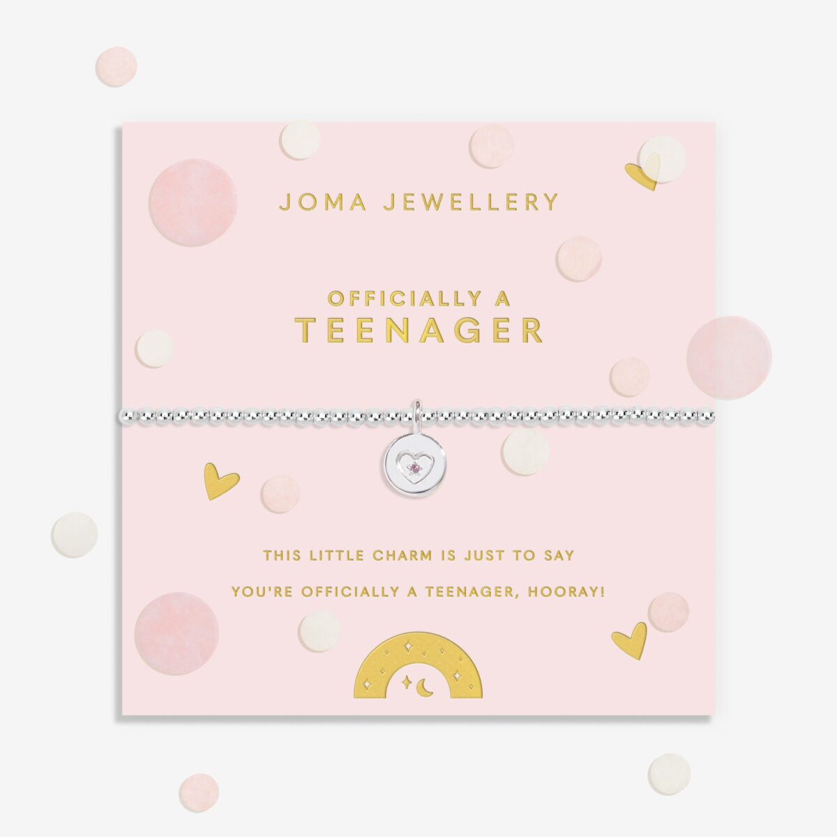 Kids' Confetti A Little 'Officially A Teenager' Bracelet in Silver Plating C932
