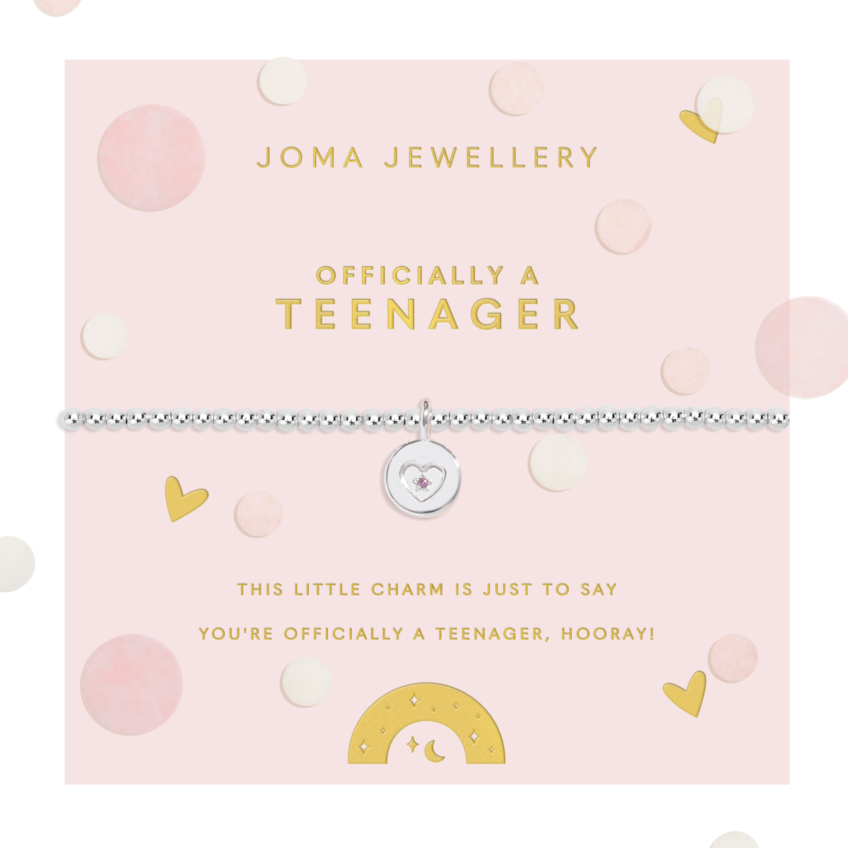 Kids' Confetti A Little 'Officially A Teenager' Bracelet in Silver Plating C932