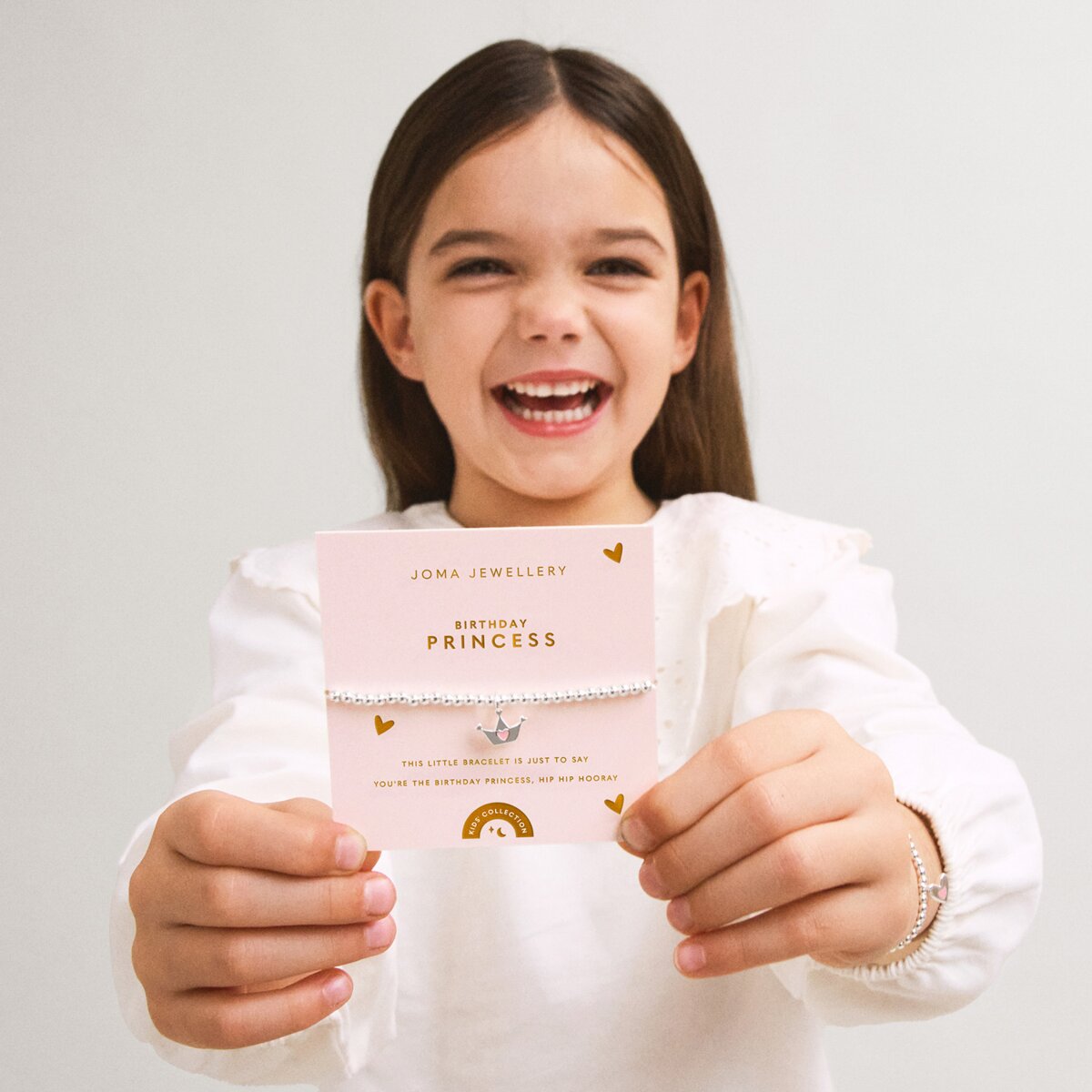 Kids' Confetti A Little 'Birthday Princess' Bracelet in Silver Plating c973