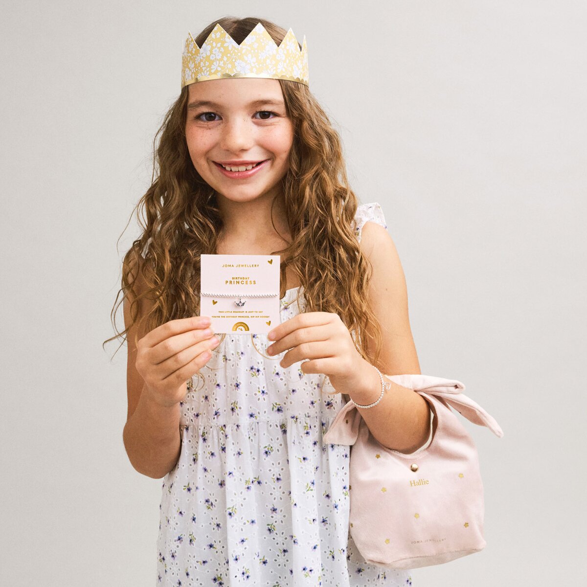 Kids' Confetti A Little 'Birthday Princess' Bracelet in Silver Plating c973