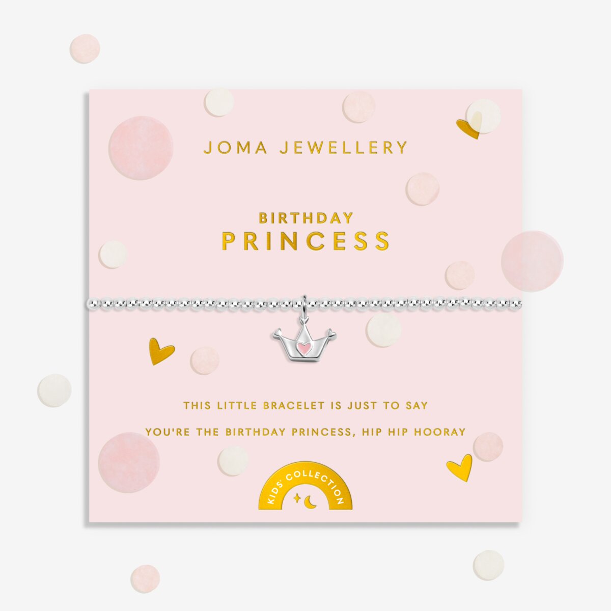 Kids' Confetti A Little 'Birthday Princess' Bracelet in Silver Plating c973