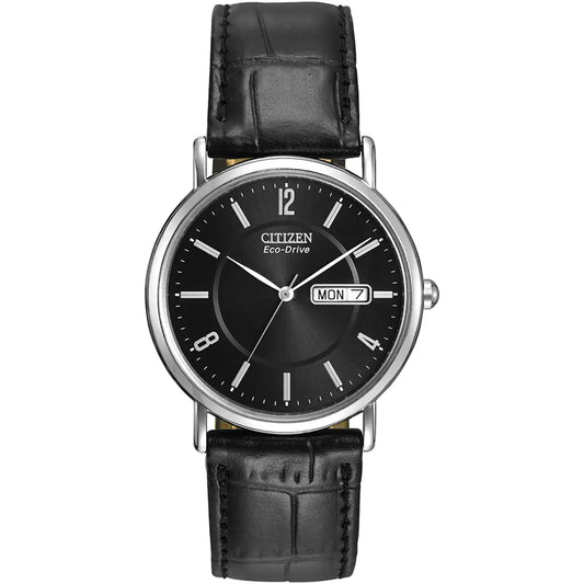 Citizen Watch Black Leather Black Dial EcoDrive BM8240-03E