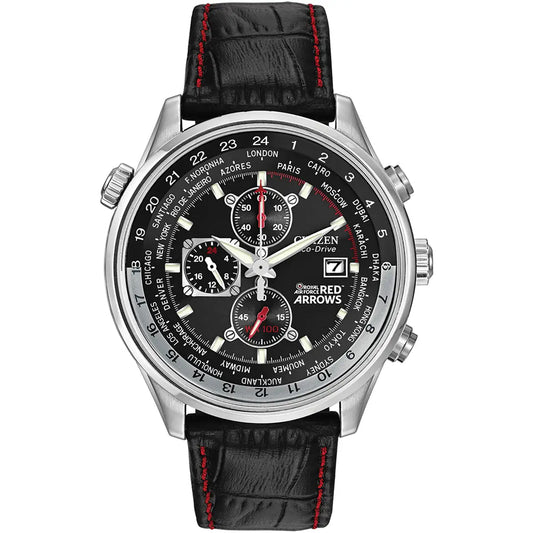 Citizen Red Arrow Leather Eco-Drive Watch CA0080-03E