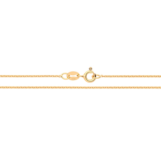 Sterling Silver & 9ct Yellow Gold Plated 18" Chain