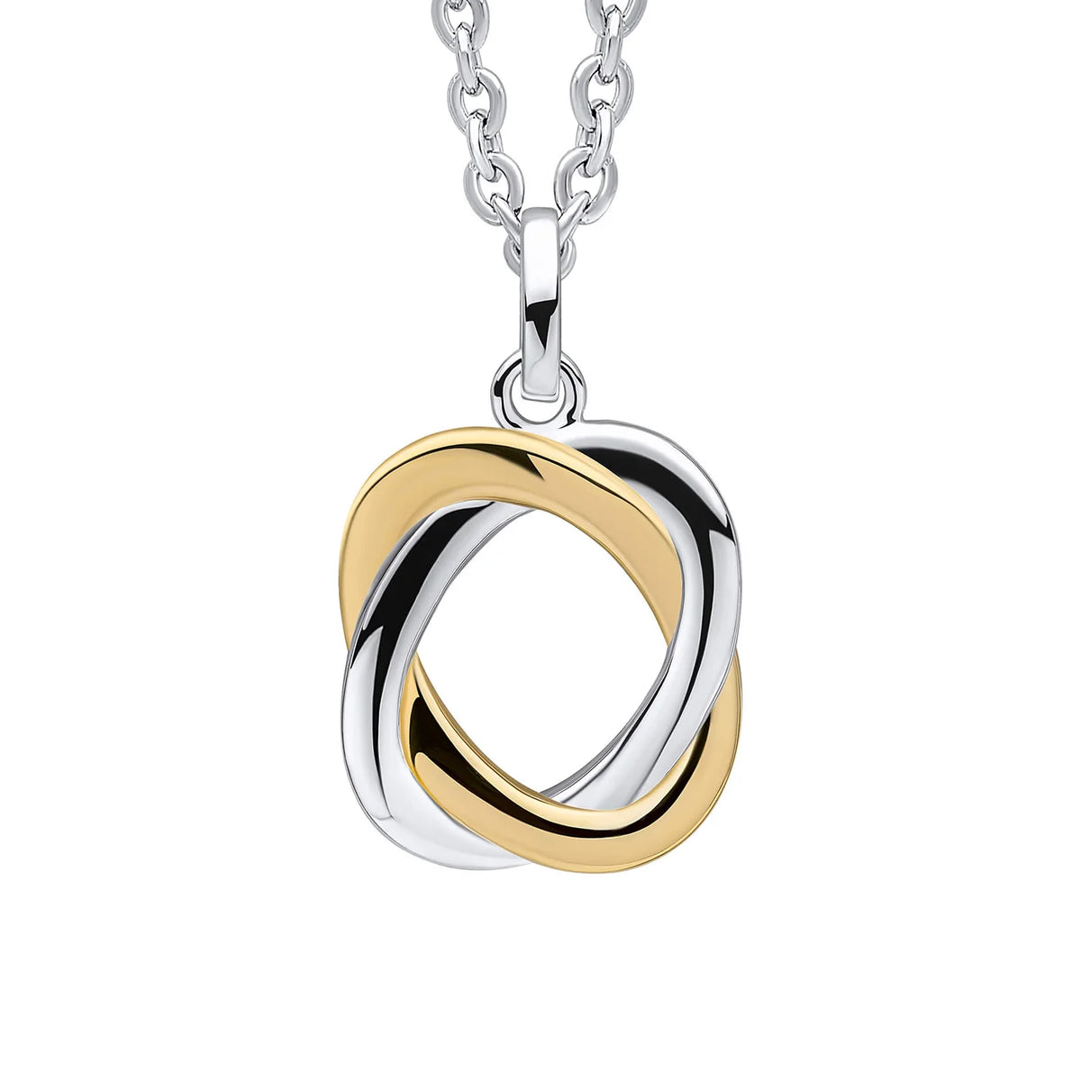 Two Tone Woven Circle Pendant