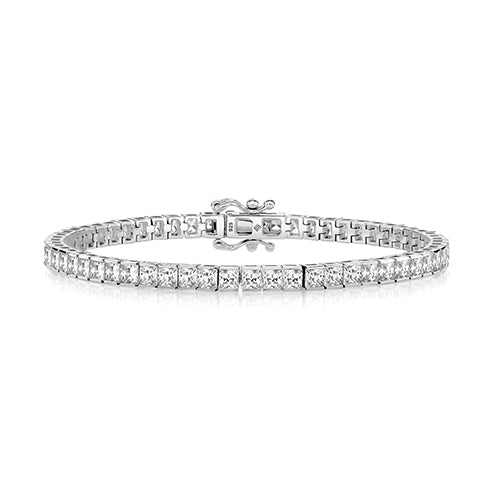 Sterling Silver Tennis Bracelet White Cubic Zirconia